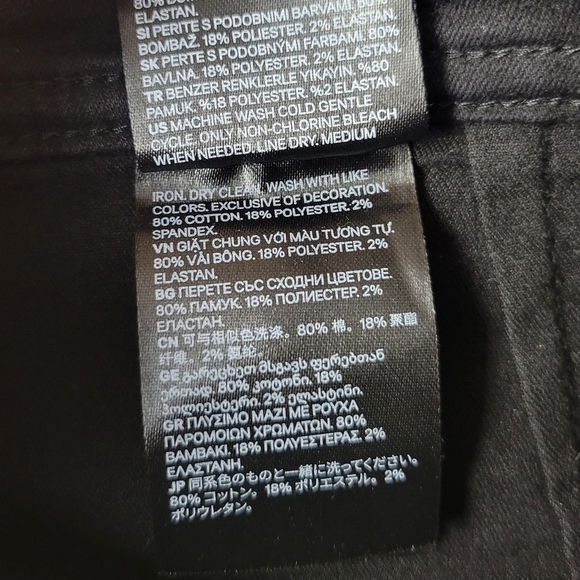 H&m Wide Leg Crop Pant High Waist Black - Picture 6 of 11